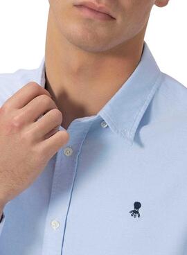 Chemise El Pulpo Oxford bleue pour homme.