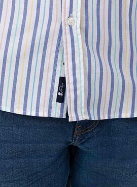 Chemise El Pulpo  à rayures multicolores pour homme