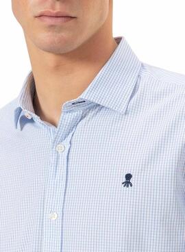 Chemise El Pulpo à carreaux vichy bleu pour homme