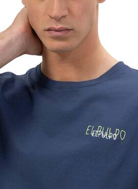 T-shirt El Pulpo triple logo marin dessiné pour homme