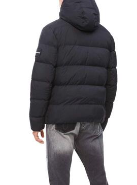 Doudoune Calvin Klein à capuche noir pour Homme
