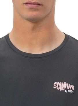 T-shirt  El Pulpo imprimé Surfing Waves gris pour homme