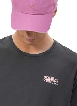 T-shirt  El Pulpo imprimé Surfing Waves gris pour homme