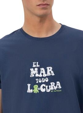 T-shirt  El Pulpo El Mar Guérit Tout marine pour homme