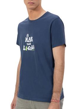 T-shirt  El Pulpo El Mar Guérit Tout marine pour homme