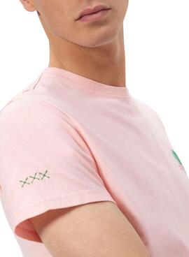 T-shirt El Pulpo  Imprimé The Artist rose pour homme