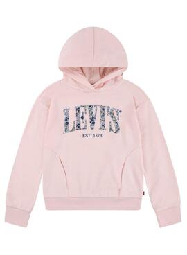 Sweat à capuche rose Levi's Seasonal pour fille