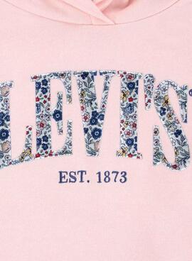 Sweat à capuche rose Levi's Seasonal pour fille