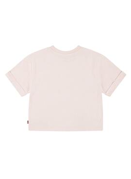 T-shirt Levi's Roll Cuff rose pour fille