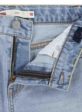  Short en denim bleu clair Levis A Line pour fille