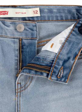 Jean court Levis 511 slim bleu clair pour enfant