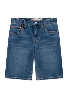 Short en jean Levi's 511 slim azul para niño.