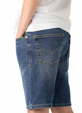 Short en jean Levi's 511 slim azul para niño.