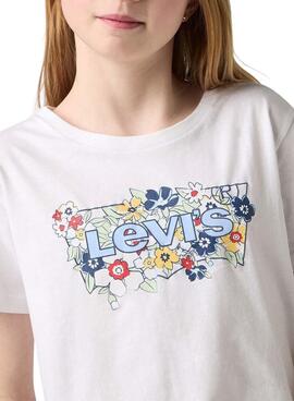 T-shirt Levi's Batwing Fill blanche pour fille