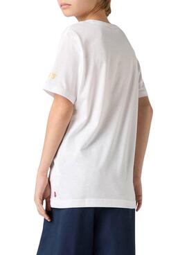 T-shirt Levis LS Monogram blanc pour enfant