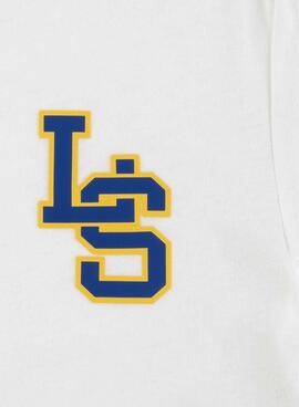 T-shirt Levis LS Monogram blanc pour enfant
