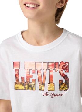 T-shirt Levis Off Road blanc pour enfant