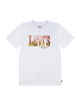 T-shirt Levis Off Road blanc pour enfant