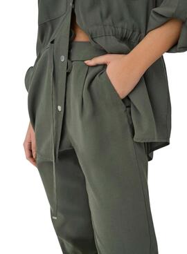 Pantalon Only Poptrash Aris vert pour femme
