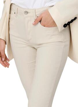 Pantalon en jean beige Only Blush pour femme