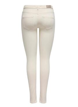 Pantalon en jean beige Only Blush pour femme