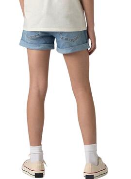 Shorts  Levis en denim azul de  para niña.