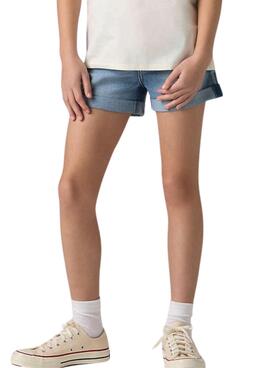Shorts  Levis en denim azul de  para niña.