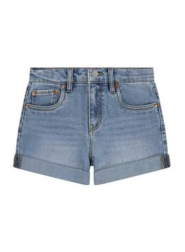 Shorts  Levis en denim azul de  para niña.