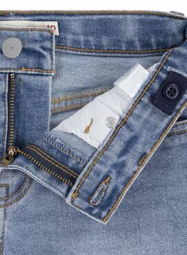 Shorts  Levis en denim azul de  para niña.