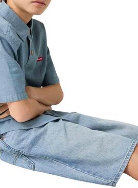 Bermudes Levis Denim Skate bleu pour garçon.