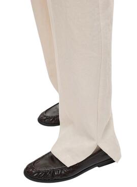 Pantalons Vila Viflea beige pour femme