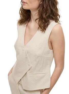 Veste Vila Viflea taillée beige pour femme