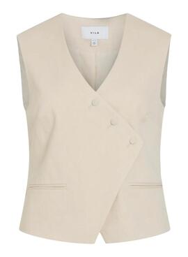 Veste Vila Viflea taillée beige pour femme