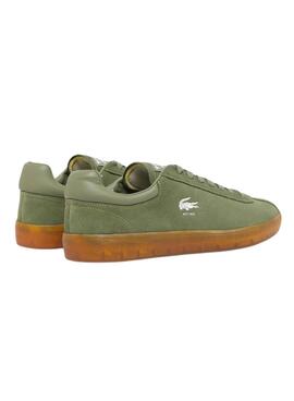 Chaussures Lacoste Baseshot en daim vert pour homme