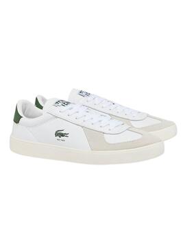 Chaussures Lacoste Baseshot Pro en cuir blanc pour homme