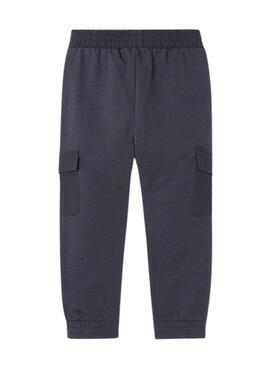Pantalon cargo gris en punto para niño Mayoral