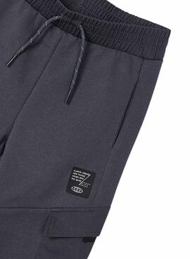 Pantalon cargo gris en punto para niño Mayoral