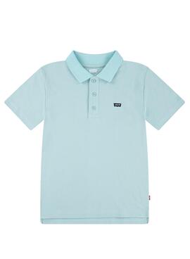 Polo Levis Back Neck Tape turquoise pour enfant