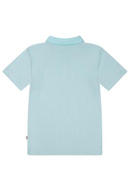 Polo Levis Back Neck Tape turquoise pour enfant