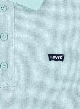 Polo Levis Back Neck Tape turquoise pour enfant