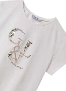 T-shirt Mayoral basique blanc pour fille