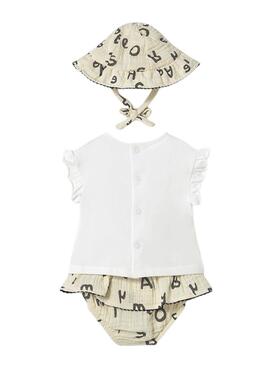 Ensemble Mayoral jupe et chapeau beige pour bébé