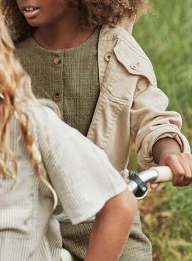 Veste de chasse Mayoral en serge beige pour fille