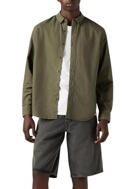 Chemise Levi's Authentic verte pour homme