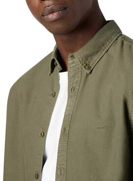 Chemise Levi's Authentic verte pour homme