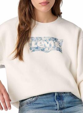 Sweat-shirt Levis Everyday floral beige pour femme