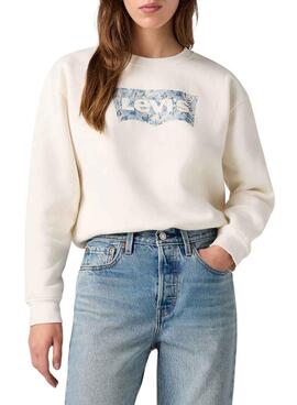 Sweat-shirt Levis Everyday floral beige pour femme