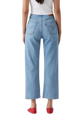 Jean Levis Ribcage droit cheville bleu pour femme