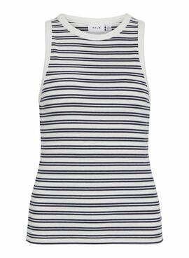 T-shirt Vila Visola à rayures marines pour femme