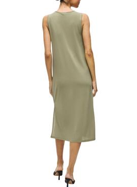 Robe midi verte Vila Vimodala pour femme